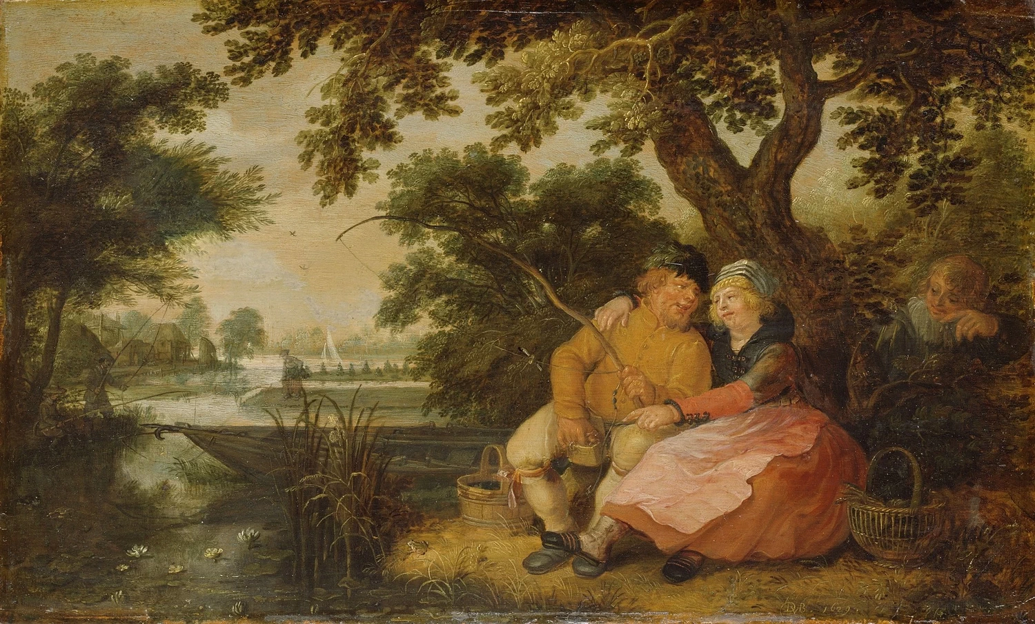 Coppia d'amore in un paesaggio - Staatliches Museum Schwerin